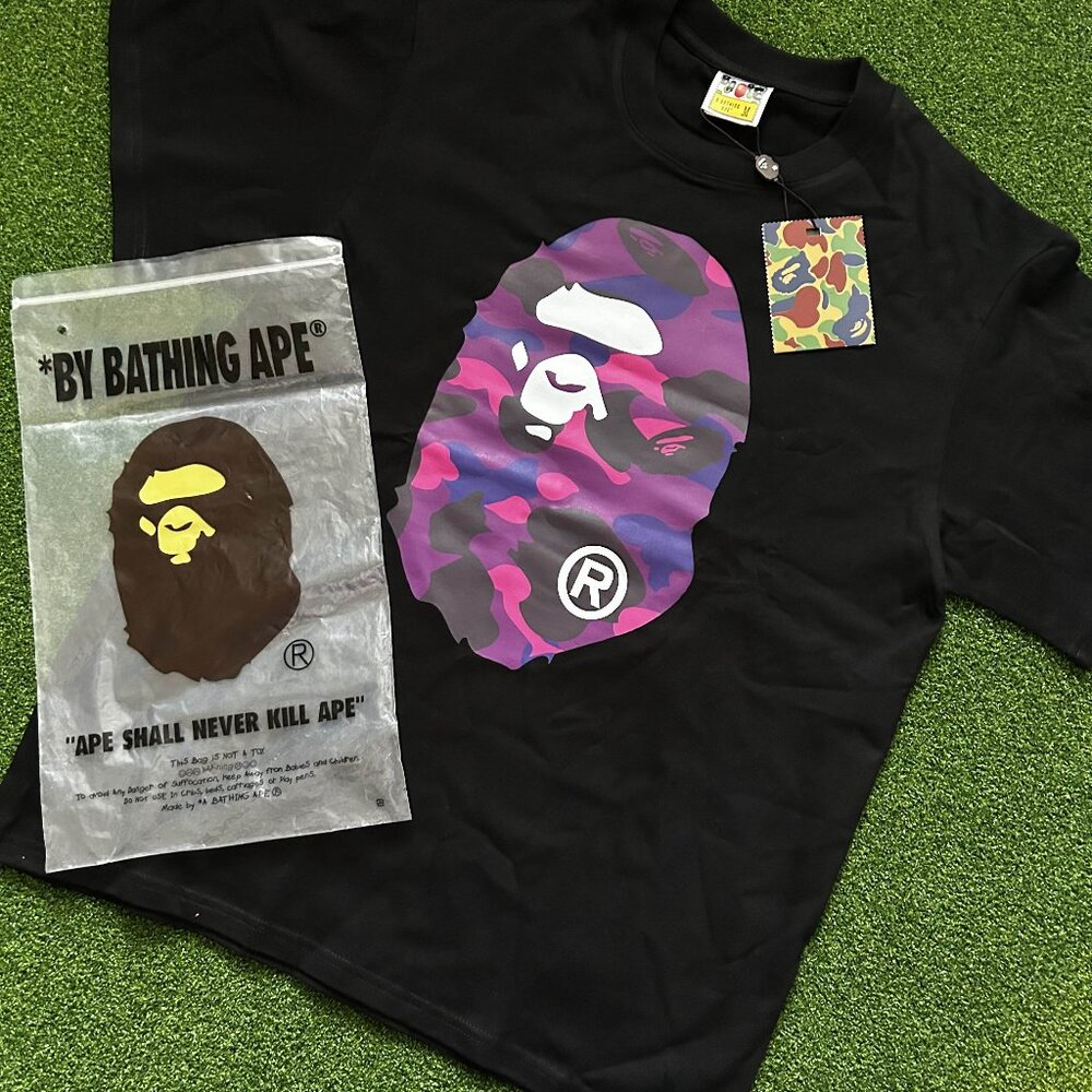 Bape Tee Purple Brand New Size M